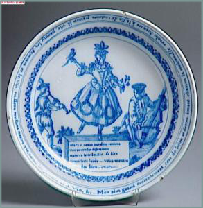 Piatto con decoro alla Camargo, XVIIIsec.